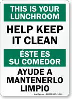This Is Your Lunchroom Sign Bilingual