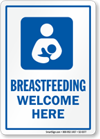 Breastfeeding Welcome Here Sign With Graphic 