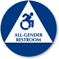 All-Gender Restroom Sign with New Accessibility Symbol