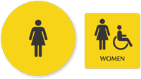 Accessible Women Pictogram Sign
