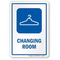Changing Room Sign With Hanger Symbol