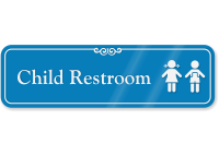 Child Restroom with Graphic ShowCase™ Wall Sign