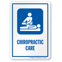 Chiropractic Care Hospital Sign with Symbol