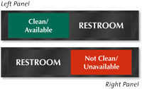 Clean Available Or Not Clean Unavailable Restroom Slider Sign