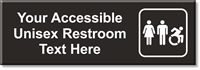 Custom Unisex Restroom Engraved Sign, New Accessible Symbol