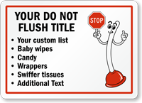 Custom Bathroom Sign