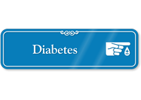 Diabetes Hospital Showcase Sign