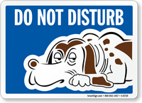 Do Not Disturb Sign - Dog Sleeping Symbol