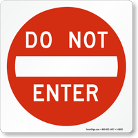 Do Not Enter Magnetic Door Sign