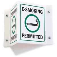 E-Smoking Permitted Projecting Sign with Symbol