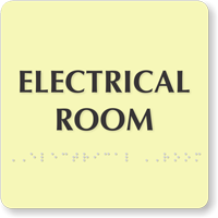 Electrical Room TactileTouch Braille Sign