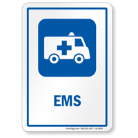 EMS Emergency Medical Services Hospital Sign