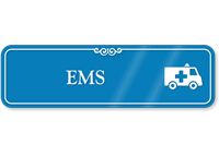 EMS Van Showcase Hospital Sign