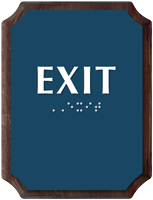 Exit Braille TactileTouch Wood Plaque