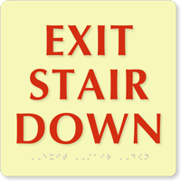 Exit Stair Down Sign
