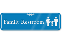 Family Restroom with Graphic ShowCase™ Sign