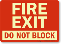 Fire Exit Do Not Block