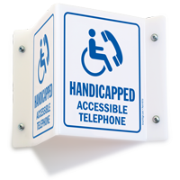 Handicapped Accessible Telephone Sign