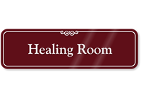 Healing Room Showcase Wall Sign