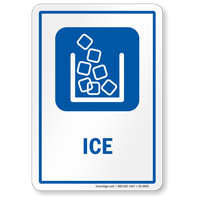 Ice Sign with Ice Cubes Symbol