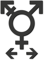 Gender Neutral Symbol Restroom Die Cut Sign Kit