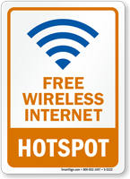 Free Wireless Internet Hotspot Sign