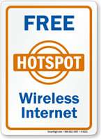 Free Wireless Internet Hotspot Sign