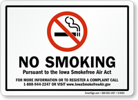 Iowa Smokefree Air Act Sign
