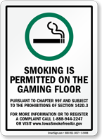 Smoking Permitted Visit Www.Iowasmokefreeair.Gov Sign