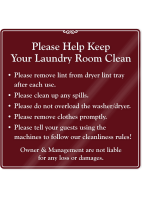 Help Keep Laundry Room Clean ShowCase Wall Sign