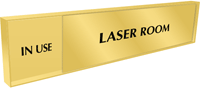 Laser Room   In Use/Open Slider Sign