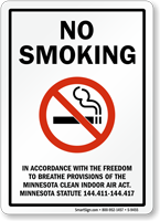 No Smoking In Accordance With Freedom Sign