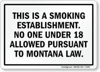 This Is A Smoking Establishment Sign