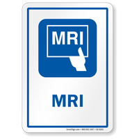MRI Diagnostic Center Sign, Magnetic Resonance Imaging Symbol