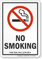 New Mexico No Smoking Sign