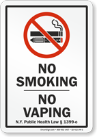 New York No Smoking No Vaping Sign