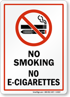 No Smoking No E-Cigarettes, Prohibited Sign