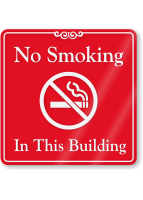 No Smoking In This Building ShowCase Wall Sign
