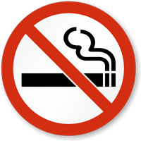 No Smoking (Symbol only) Sign