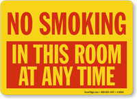 No Smoking In This Room Sign