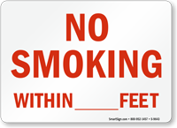 No Smoking Within [blank] Feet