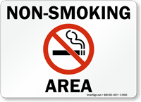Non-Smoking Area (with symbol).