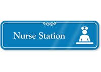 Nurse Station Showcase Hospital Sign with Graphic