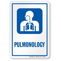 Pulmonology Pulmonary Hospital Sign with Respiratory Symbol