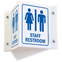 Staff Restroom (Men / Women Pictograms) Projecting Sign