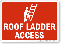 Roof Access Ladder Sign