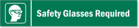 Safety Glasses Required Stacking Magnetic Door Sign