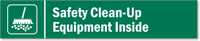 Safety Clean-Up Equipment Inside Stacking Magnetic Door Sign