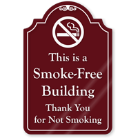 Smoke Free Building ShowCase Sign