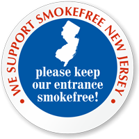 SmokeFree New Jersey Window Decal